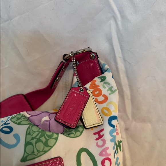 Authentic 2010 Coach Poppy Daisy Finger-paint large Hobo shoulder bag F14883 - Picture 3 of 6